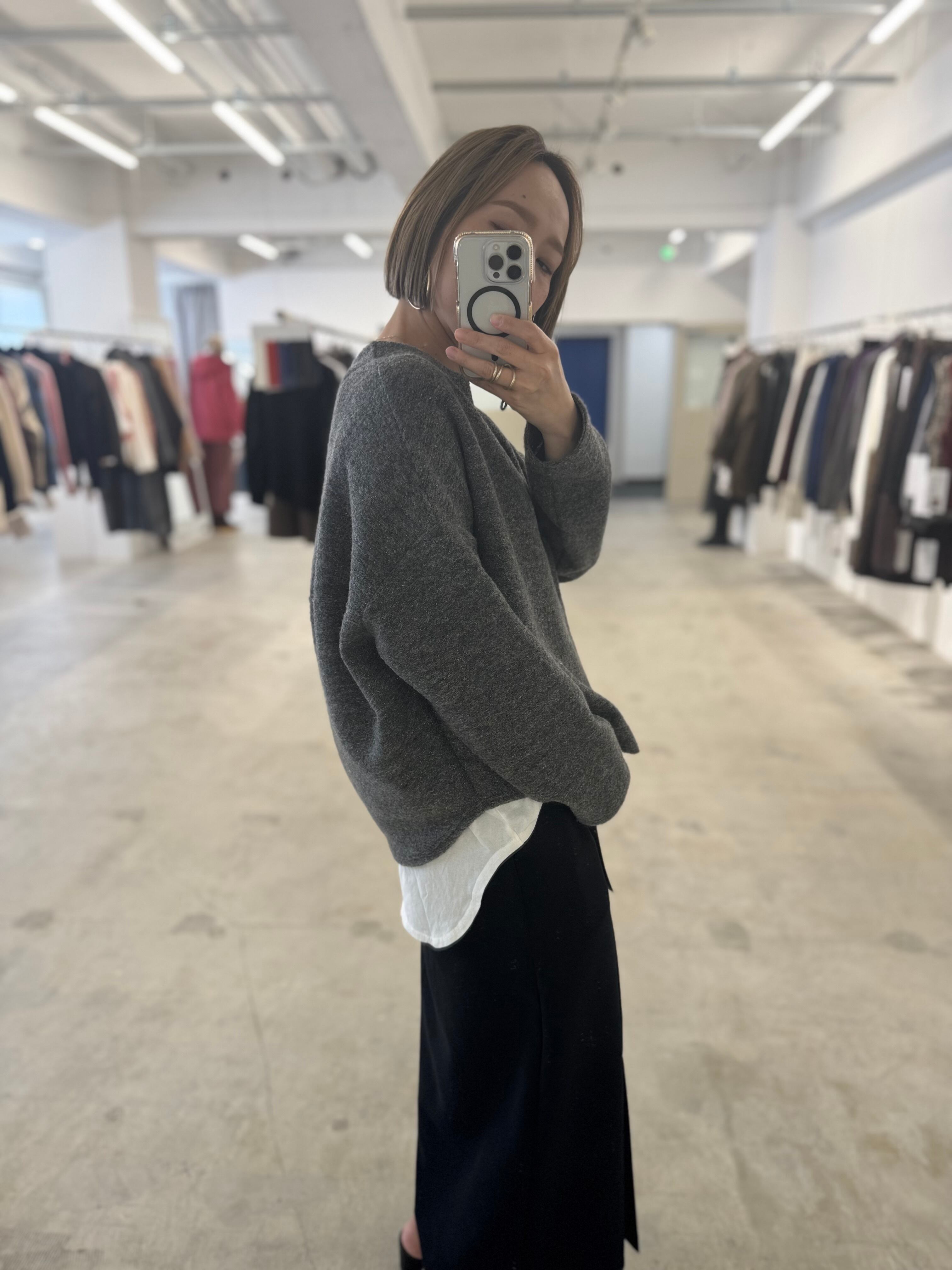 【LEMELANGE】ラメ入りスライバーニット 8551101