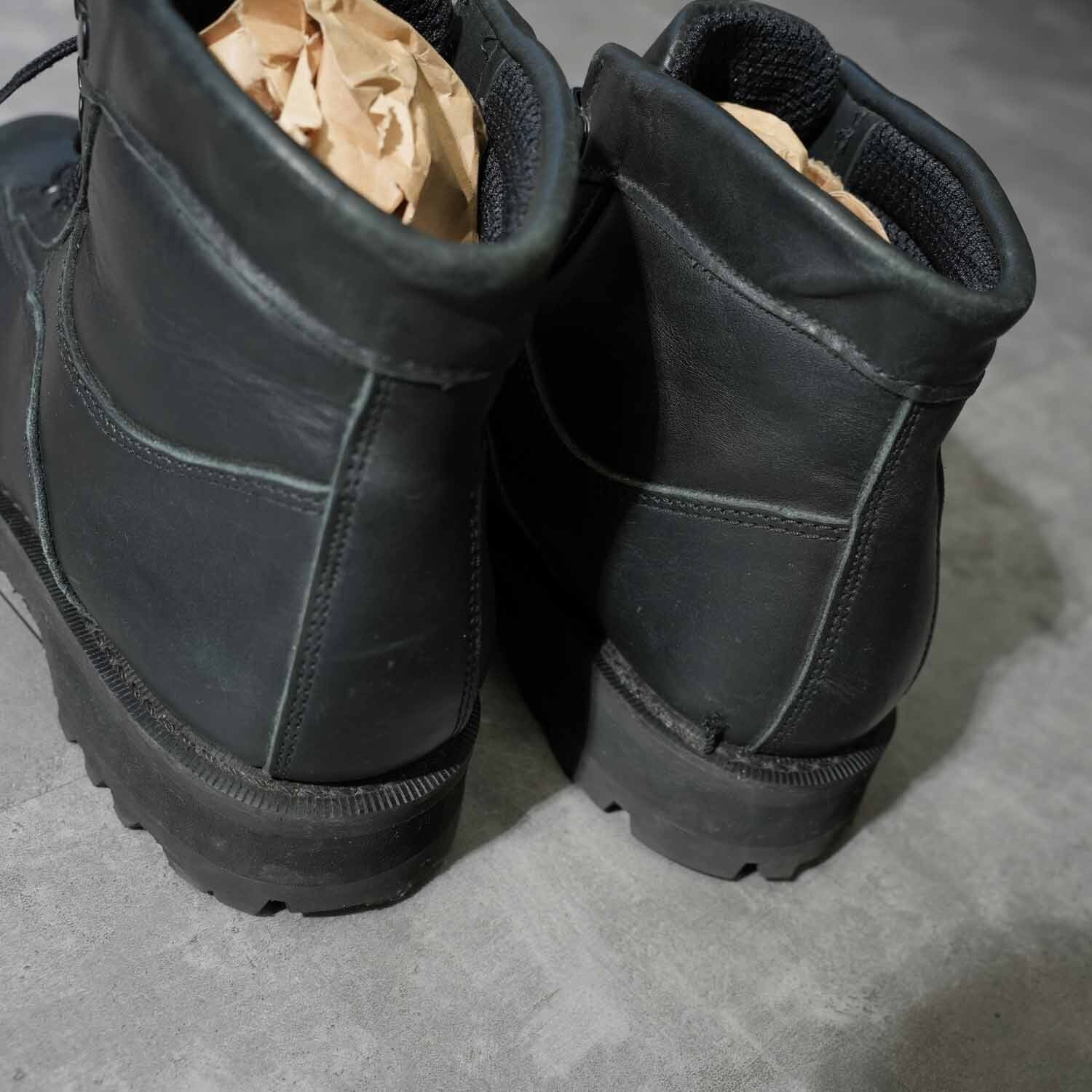 DEADSTOCK カナダ製 レザーワークブーツ Vibramソール ブラック 表記