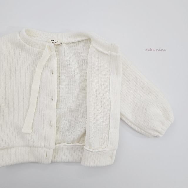 [bebenine] knit ribbon cardigan