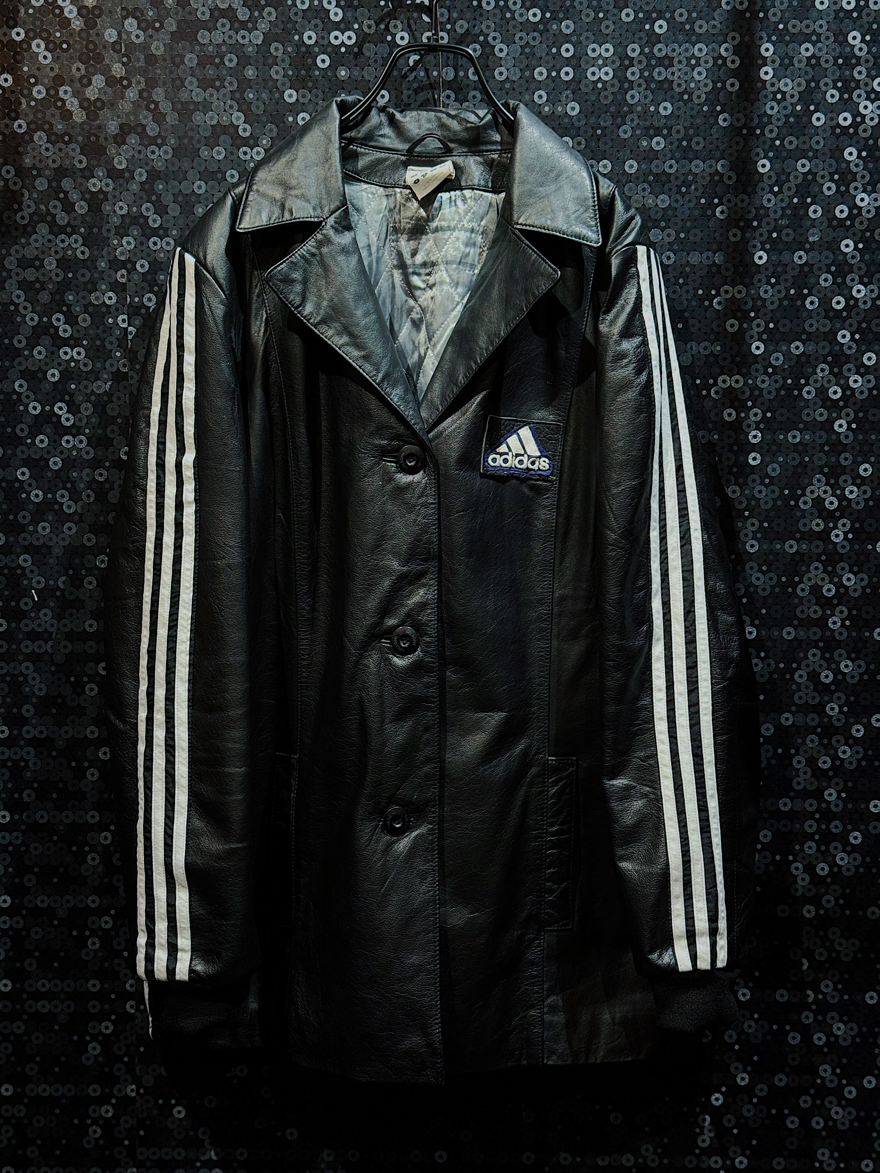 【ÆIEM】“Original Remake” Vintage adidas White Three Stripe Tailored Leather Jacket