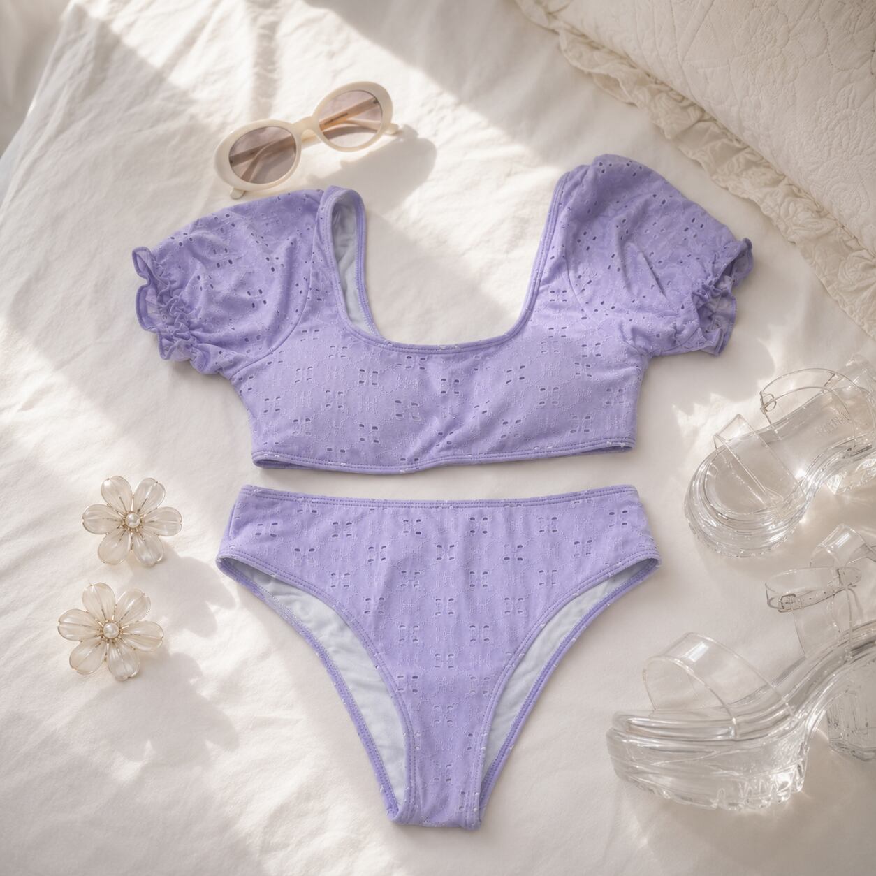 Puff sleeve bikini