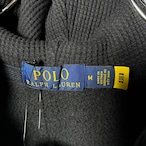 POLO RALPH LAUREN ジップパーカー ブラック 赤ポニー フード裏サーマル