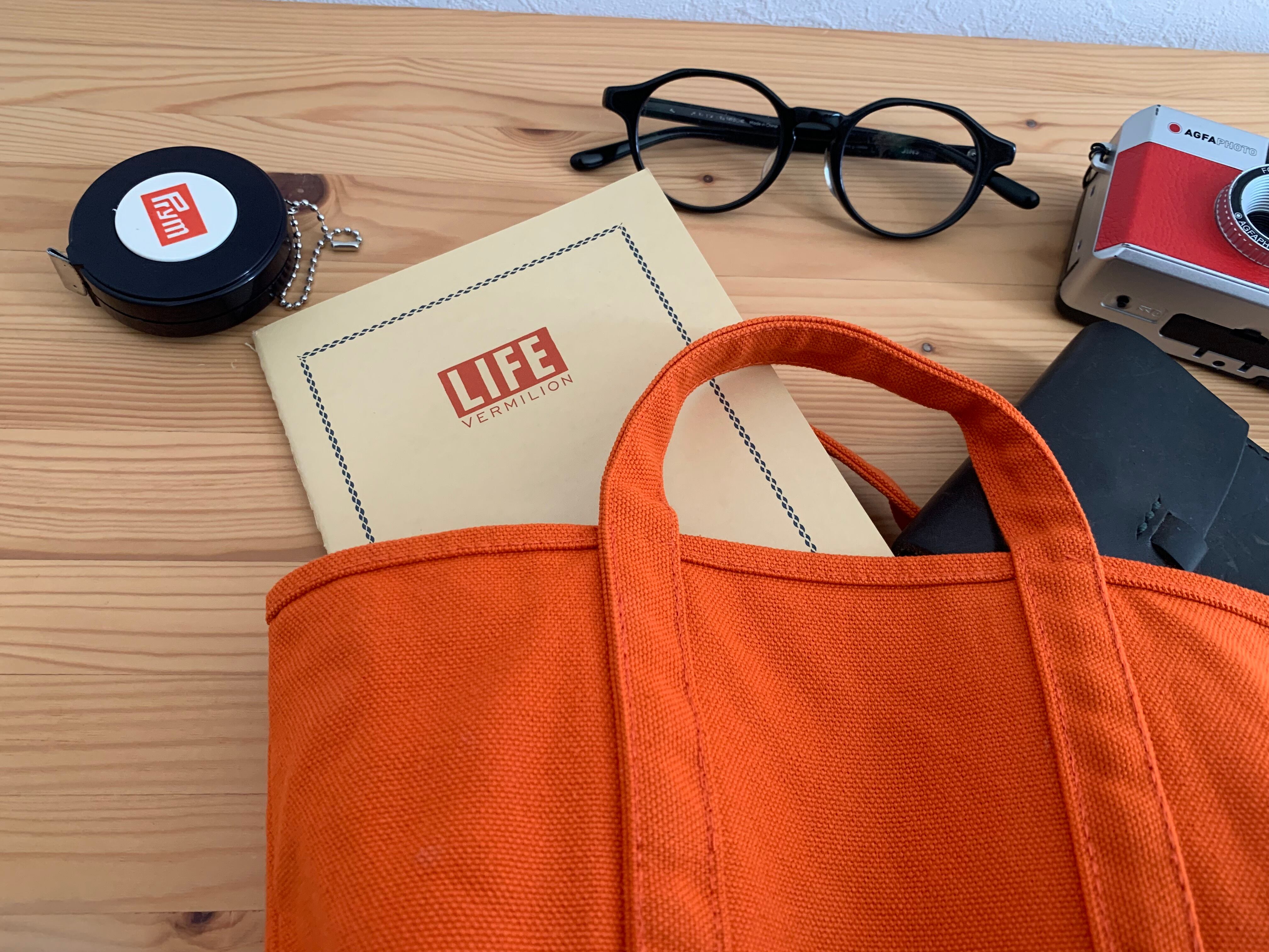 帆布 BASIC TOTE(S) オレンジ