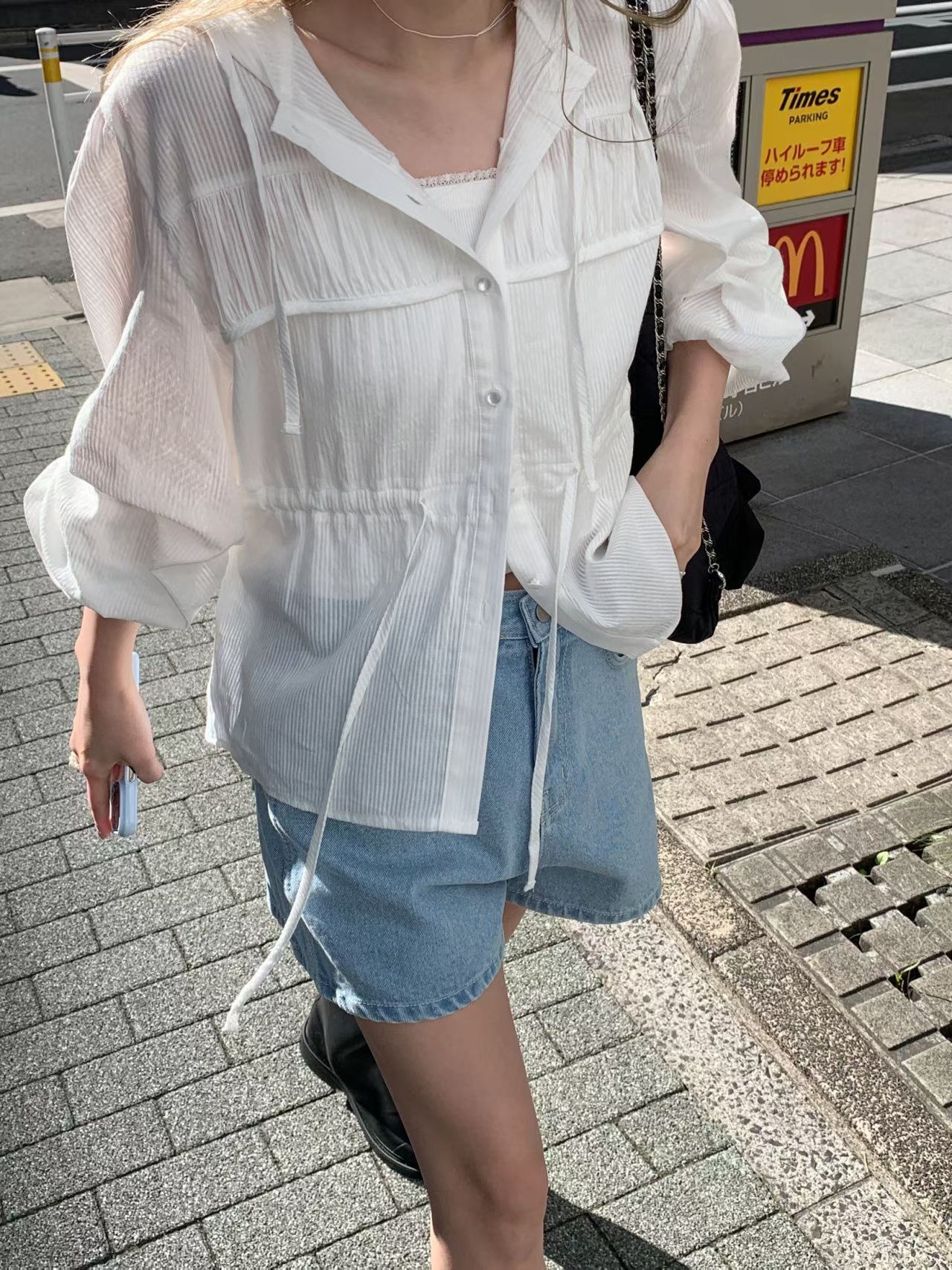 (予約) mellounge  / Mayo hood blouse 1color