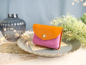 ｷｭｲｰﾙﾃﾞｿﾝ コロンとかわいいシンプルなコンパクト財布　付属に栃木レザー使用《ピンク》