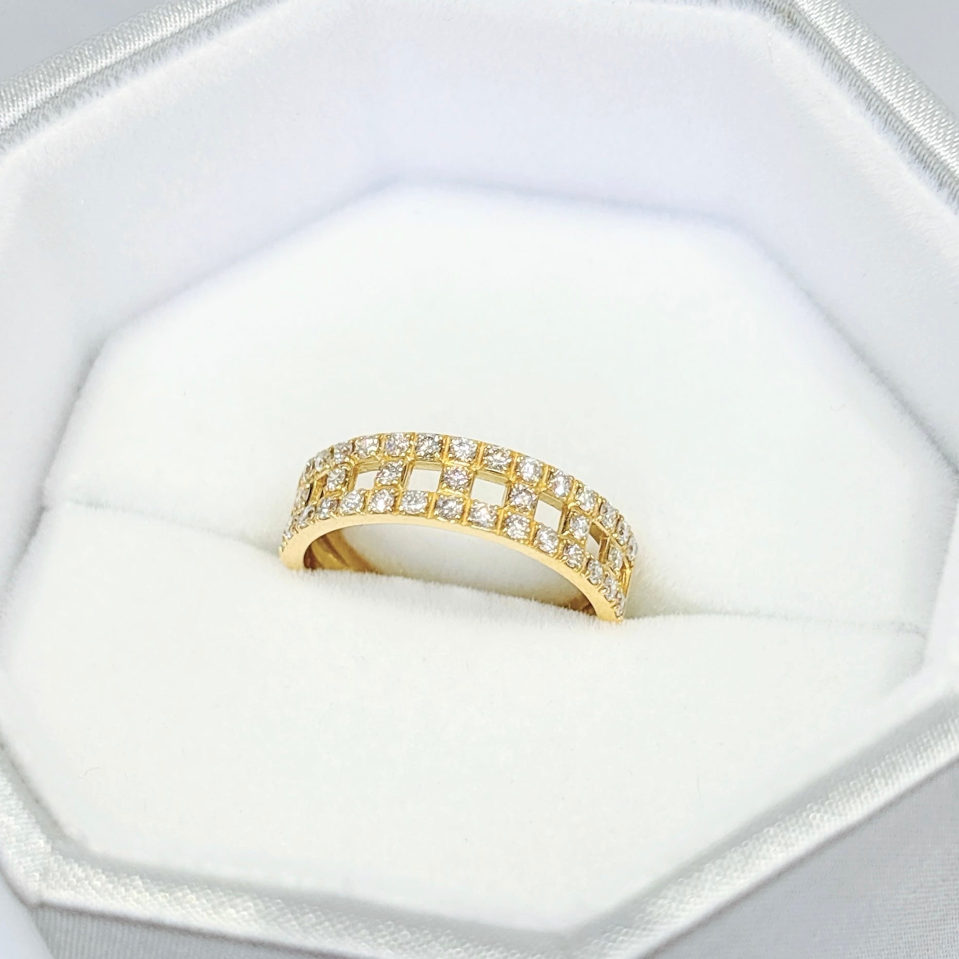 天然ダイヤモンド0.41ct 0.18ct K18YG リング 鑑別書付 | VENUS TEARS