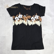 フラダンス 衣装 トップス まとめ売り 全3点 セット Tシャツ 黒 白 花柄 カヒコ柄 ハイビスカス柄 ティアレ柄 練習 レッスン 伸縮 ストレッチ in Kokomo Kahiko ブラック系 ホワイト系