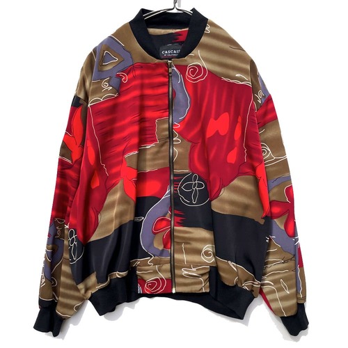 [CASCAIS] Vintage Arton Pattern Zip-up Jacket [1980s-] Vintage Art Pattern Jacket