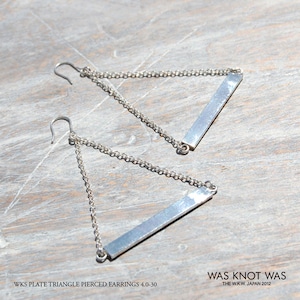 プレートトライアングルピアス シルバーピアス レディース ハンドメイド｜WKS PLATE TRIANGLE PIERCED EARRINGS 4.0-30｜silver950 FA-137