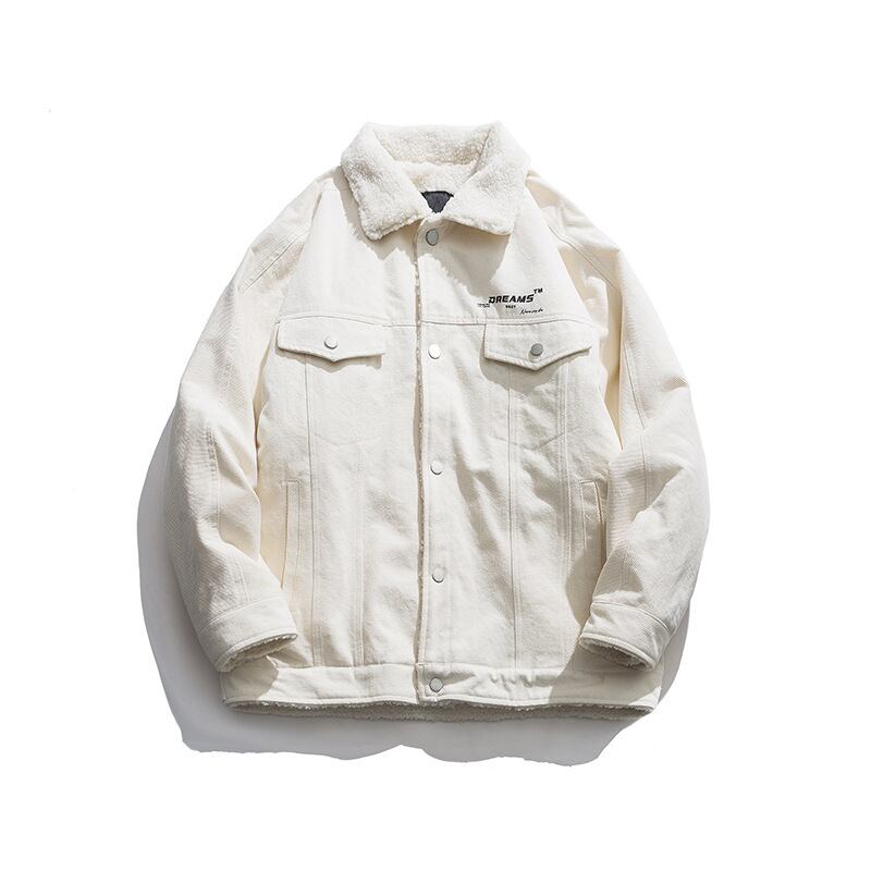 【新作】【送料無料】 Road Vintage Winter Loose Boys Trend All-match Solid Color Jacket ese Workwear Plus Fleece CardiganTop-アリババ カーディガン ウィンター 冬物 ソリッドカラー ビンテージ hip6-161138501370227