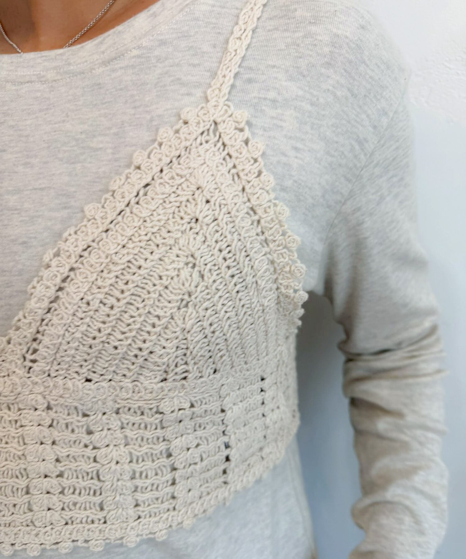 shishikui crochet P beige ビスチェ クロシェ シシクイ クロシェ編みニットビスチェ | PICHI