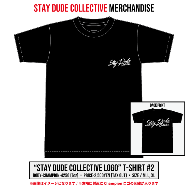 【STAY DUDE COLLECTIVE】Calligraphy Logo SS Tee