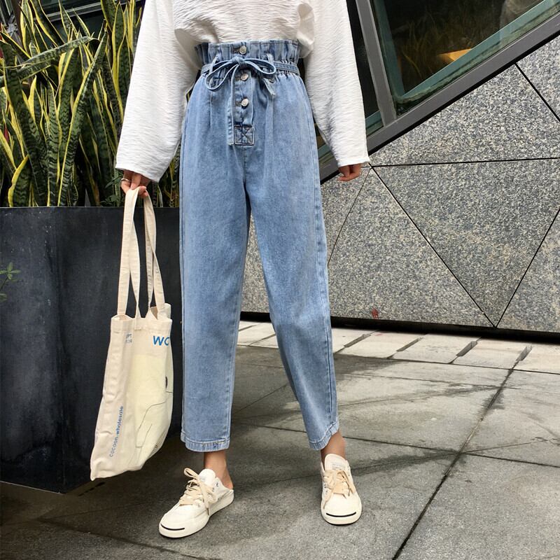 ボトムス レディース パンツ Gパン ズボン デニム S M L XL 2XL 3XL 4XL 5XL 大きいサイズ パンツ リボン ベルト ウエストリボン シンプル ハイウエスト コーデ スタイル 楽ちん学生 通学 デート お出かけ 公園デビュー 女子会 お泊まり 休日 10代 20代 30代 リゾート 旅行 海 春 夏 春カラー 青 ブルー ラフ 送料無料 小さいサイズ プラスサイズ ゆったり ゆる キュート ガーリー ルーズ 個性的 カジュアルおしゃれ お洒落