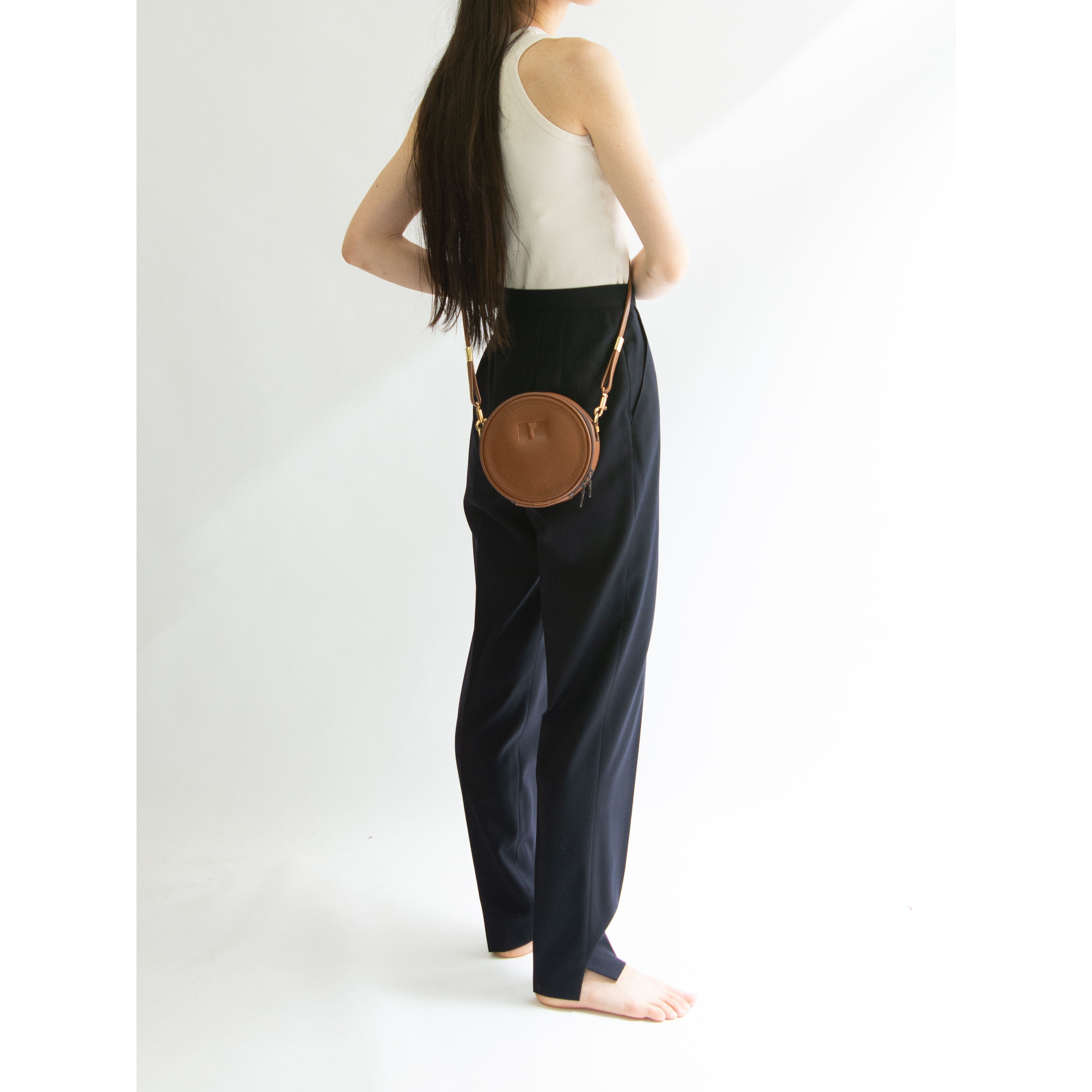 【renoma PARIS】Crossbody PVC Leather Circle Bag（レノマ クロスボディ レザー サークルバッグ ショルダーバッグ ）