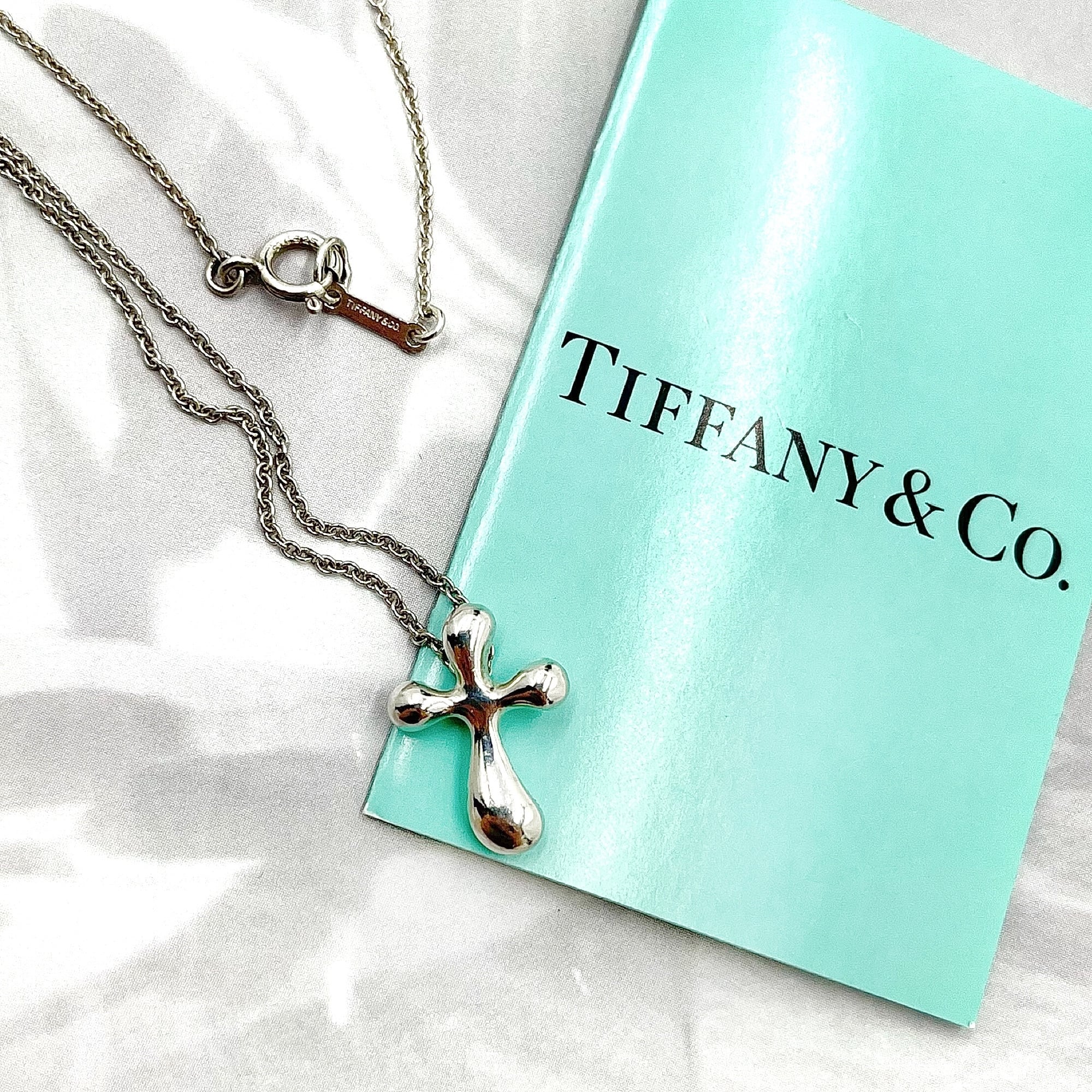 美品 Tiffany オープンハート シルバー ネックレス チャーム 925