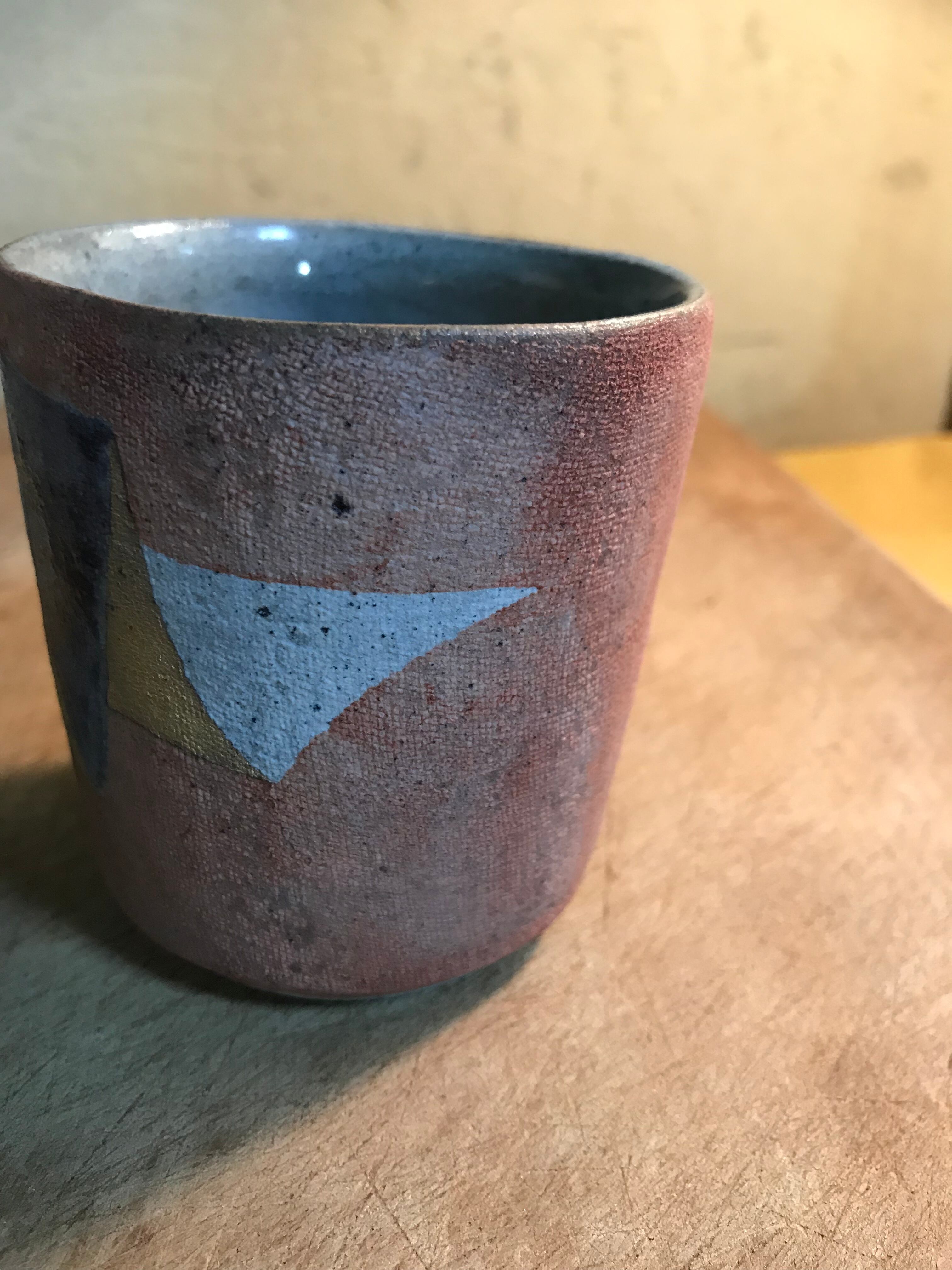 益子焼 岡田謙三 色絵湯呑 共箱付 | 鎌倉梶原陶苑