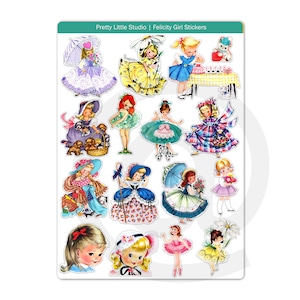 新入荷☆PLS49☆PrettyLittleStudio【Felicity Girl】Big Stickers sheet ステッカー シート