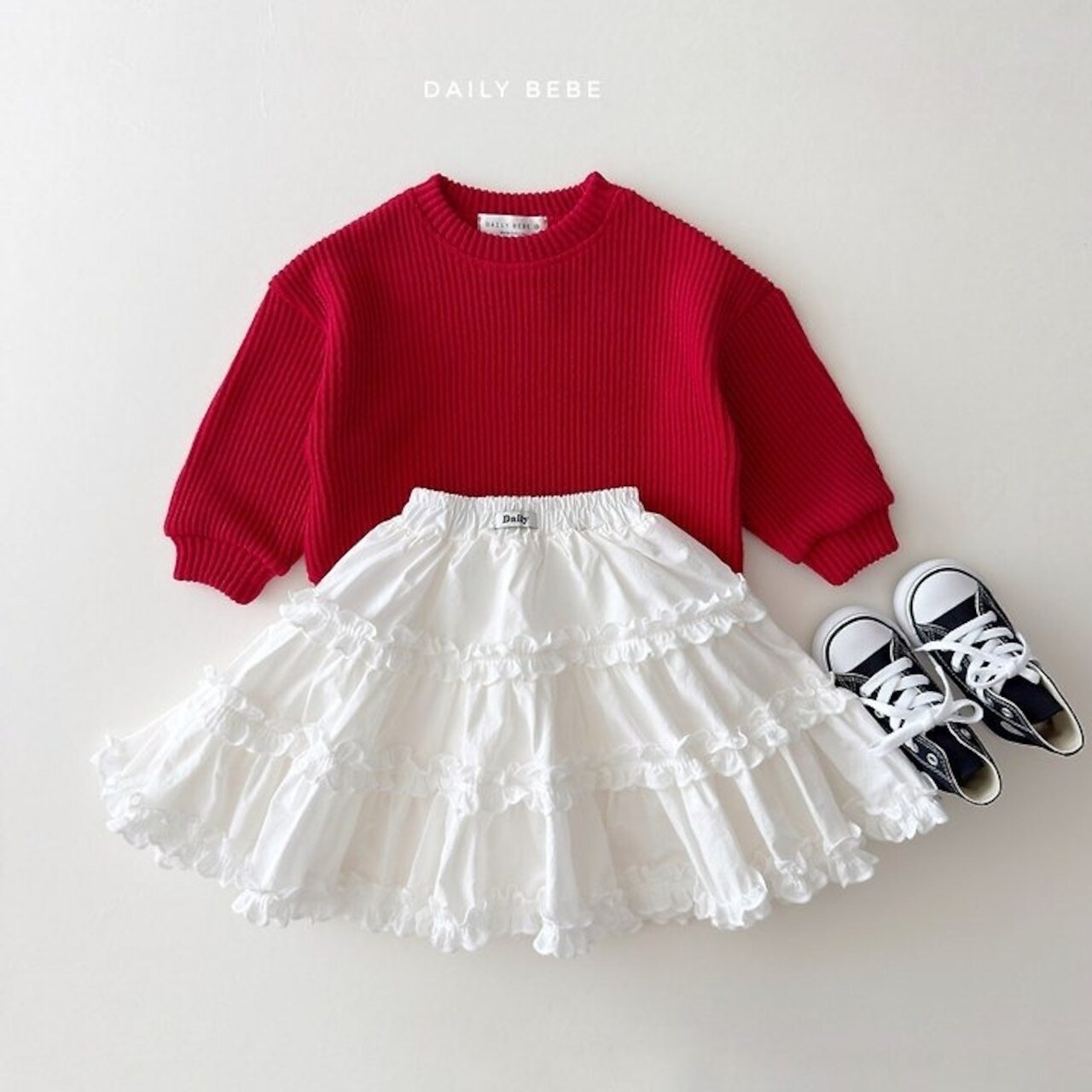韓国子供服 / 26Autumn / 〖取寄〗DAILYBEBE / ピュアロングスカート / キッズ服 / ジュニア服 / 秋服 *XS~JL*