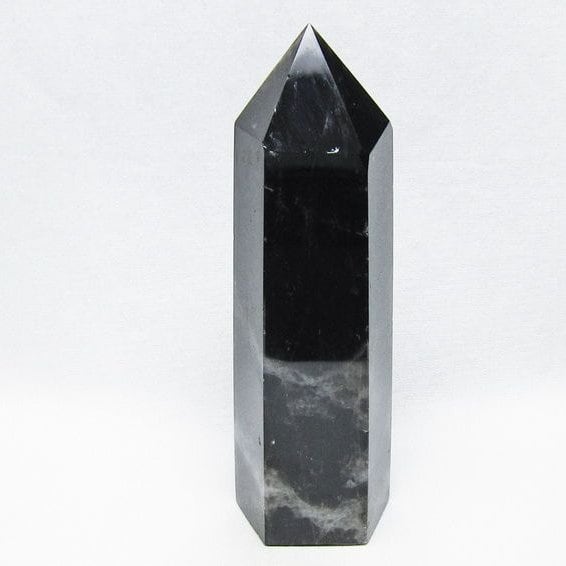 黒水晶 ポイント モリオン 六角柱 置物 一点物 152-4365