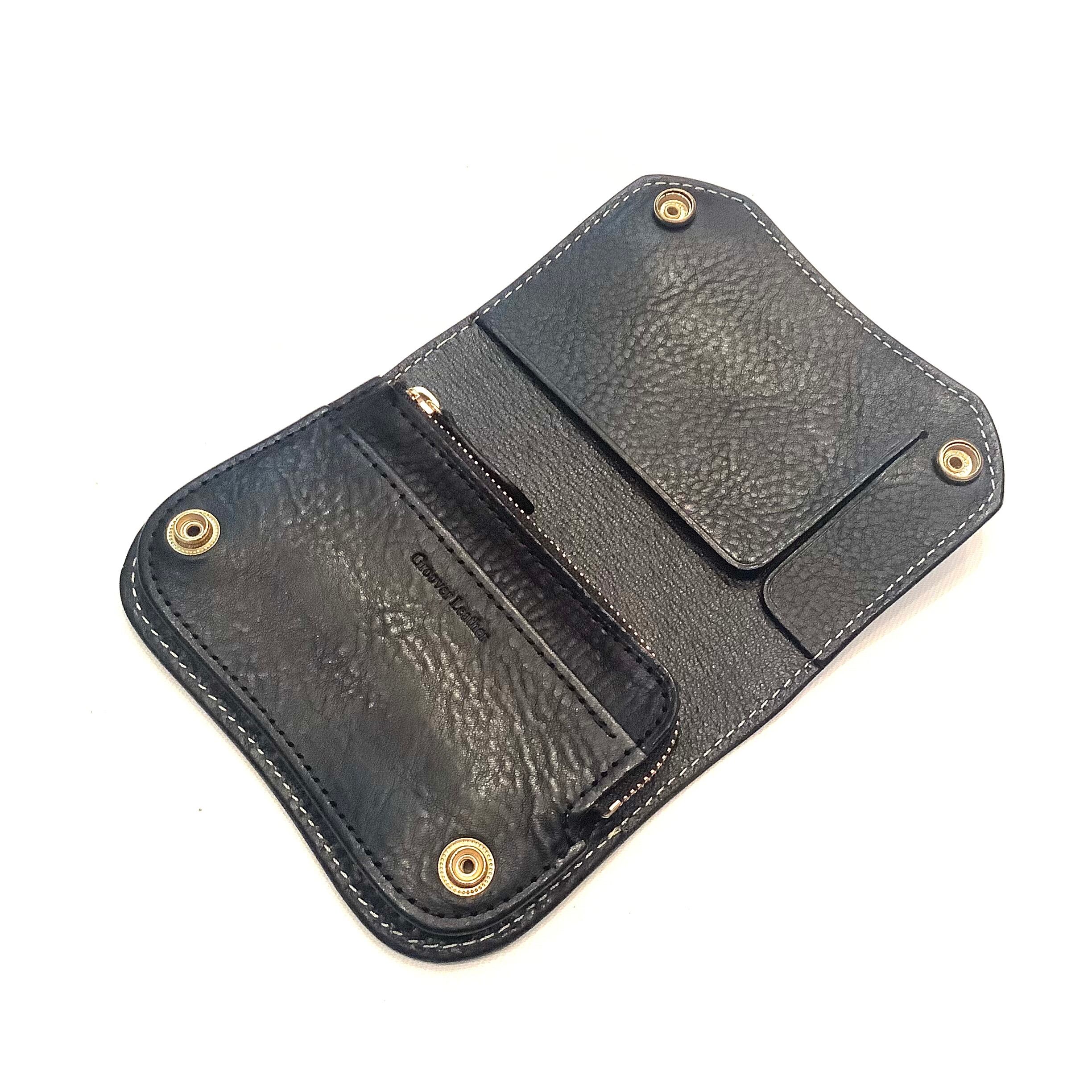 Groover Leather　グルーバーレザー　スタッズウォレット Groover Leather グルーバーレザー short trackerwallet star