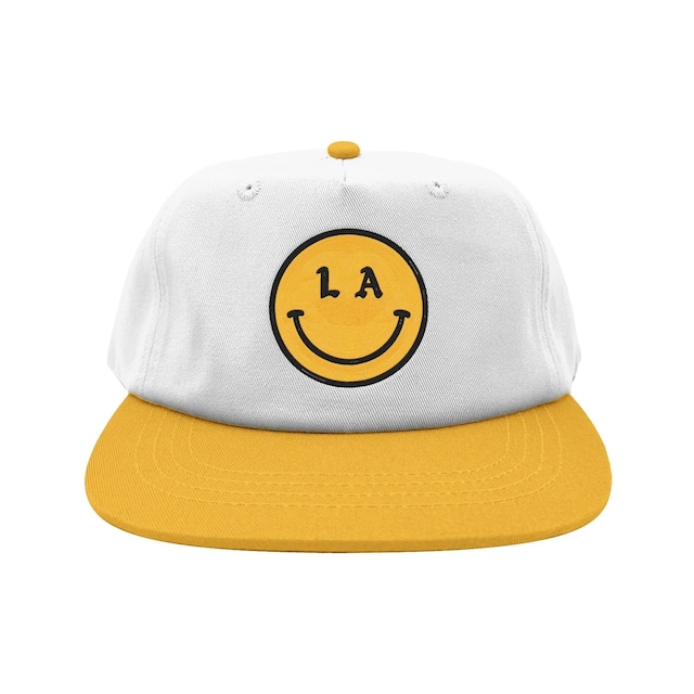 Free & Easy | Be Happy Two Tone Short Brim Snapback Hat