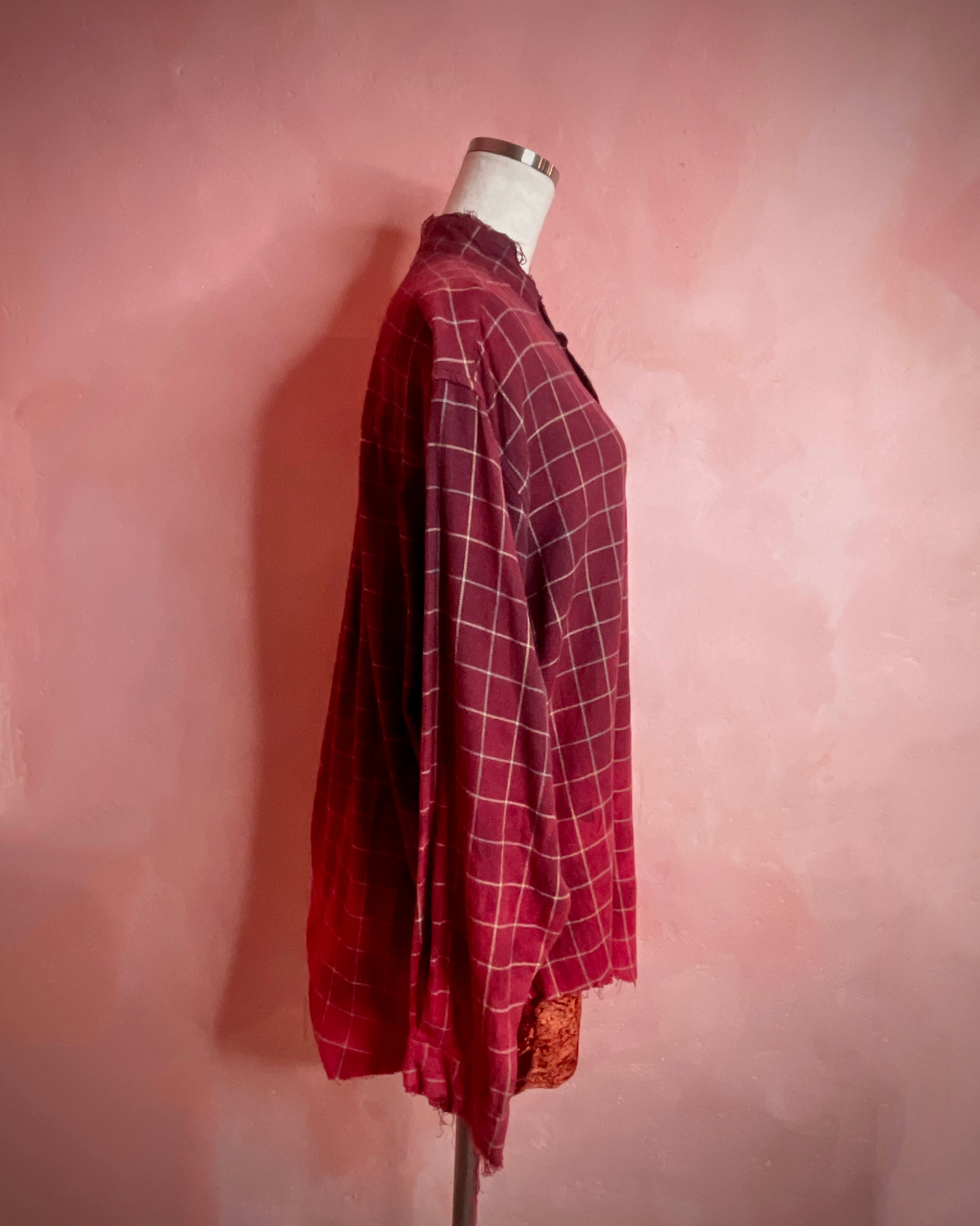 used custom bleach flannel shirt
