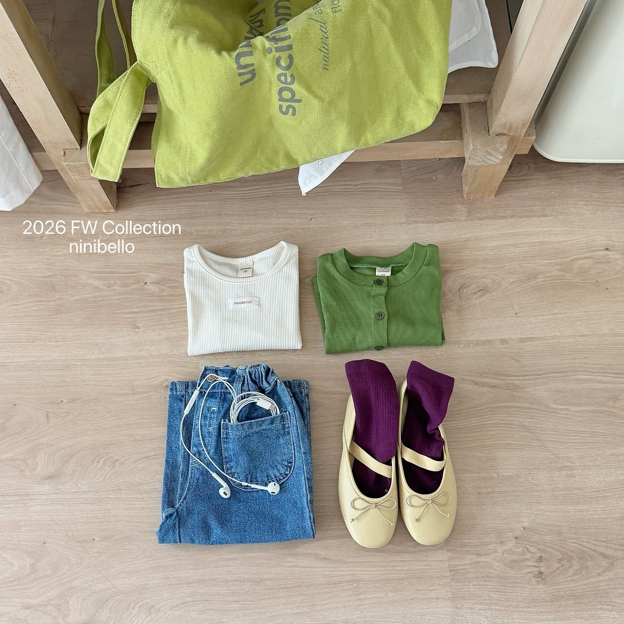 brown L［即納］vive rib tee 26autumn/ ninibello