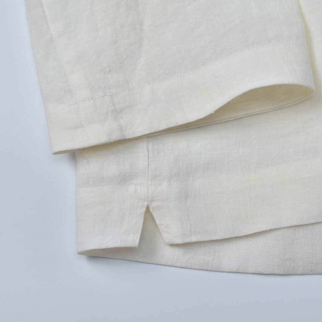 MAGALI マガリ ベルギーリネン・アンティーク・ブラウス・ホワイト