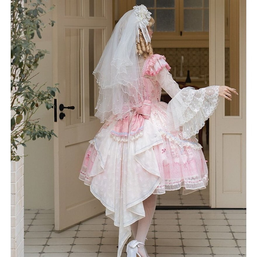 ゴスロリ JSK レース×編み上げ クラシカルドレス 3色展開｜WithU
