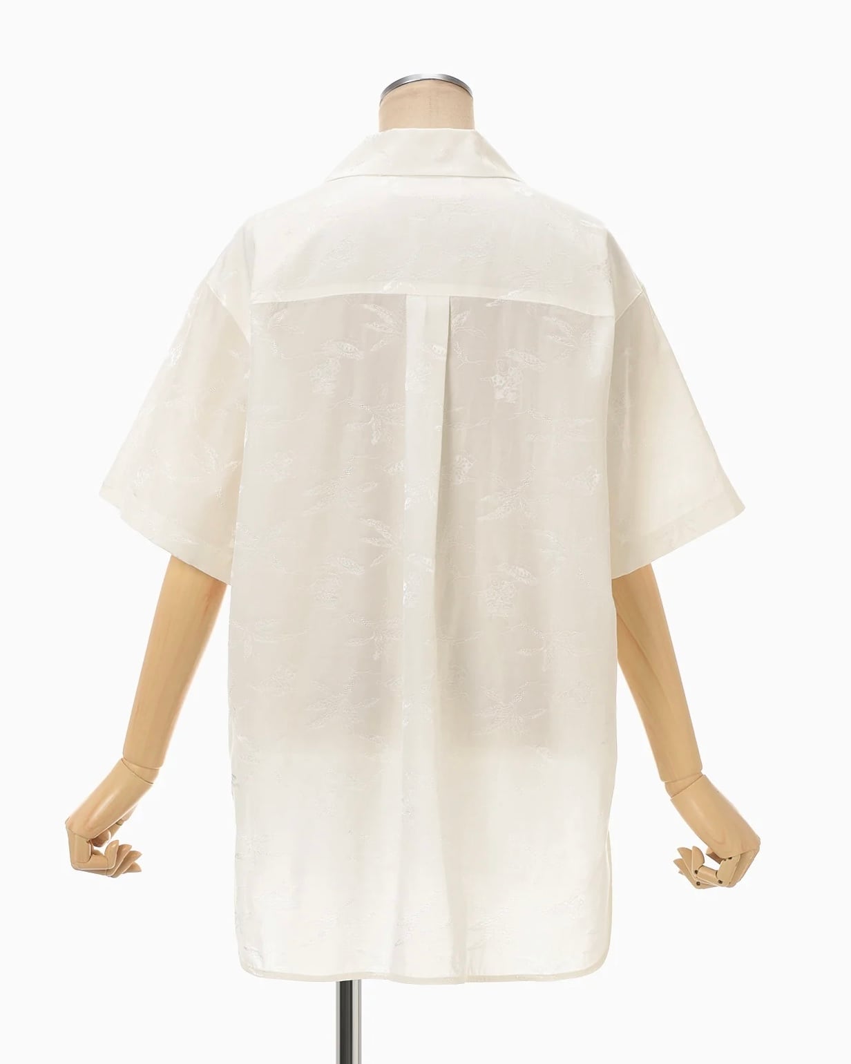 Mame Kurogouchi】Karako Jacquard Open Collar Shirt /ecru | TOLMA.