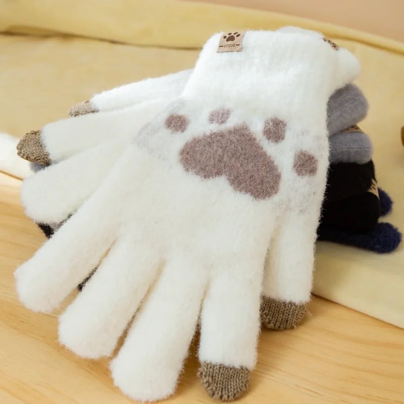 フカフカにくきゅう手袋