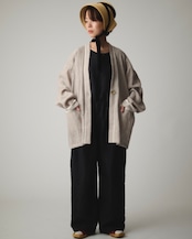 【suie】Linen silk lightweight gown/リネンシルクガウン(ベージュ)