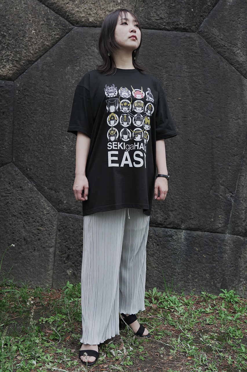 関ヶ原 東軍 Tシャツ（黒）Ttpe1 | 戦国と武将のアイテム yockdesign