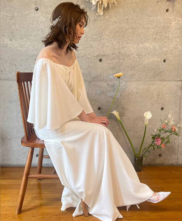 THE URBAN BLANCHE ORIGINAL 】 オフショルダー ウェディングドレス  