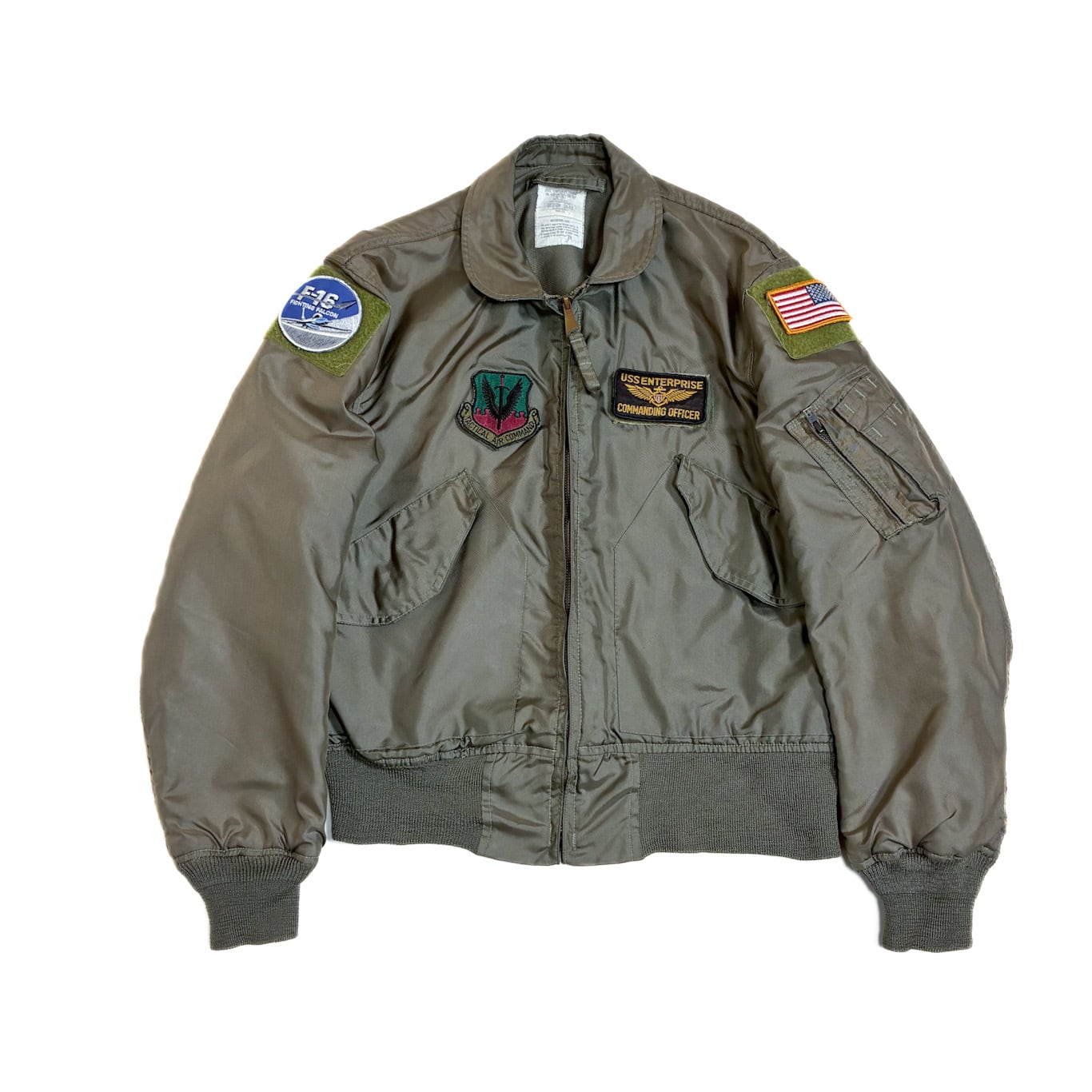 70s MA-1 Flight Jacket Orange Liner 70年代 フライトジャケット