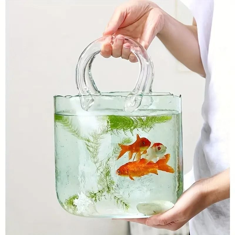 デザイン花瓶 ガラス 花瓶 フラワーベース ハンドバッグ型 花器