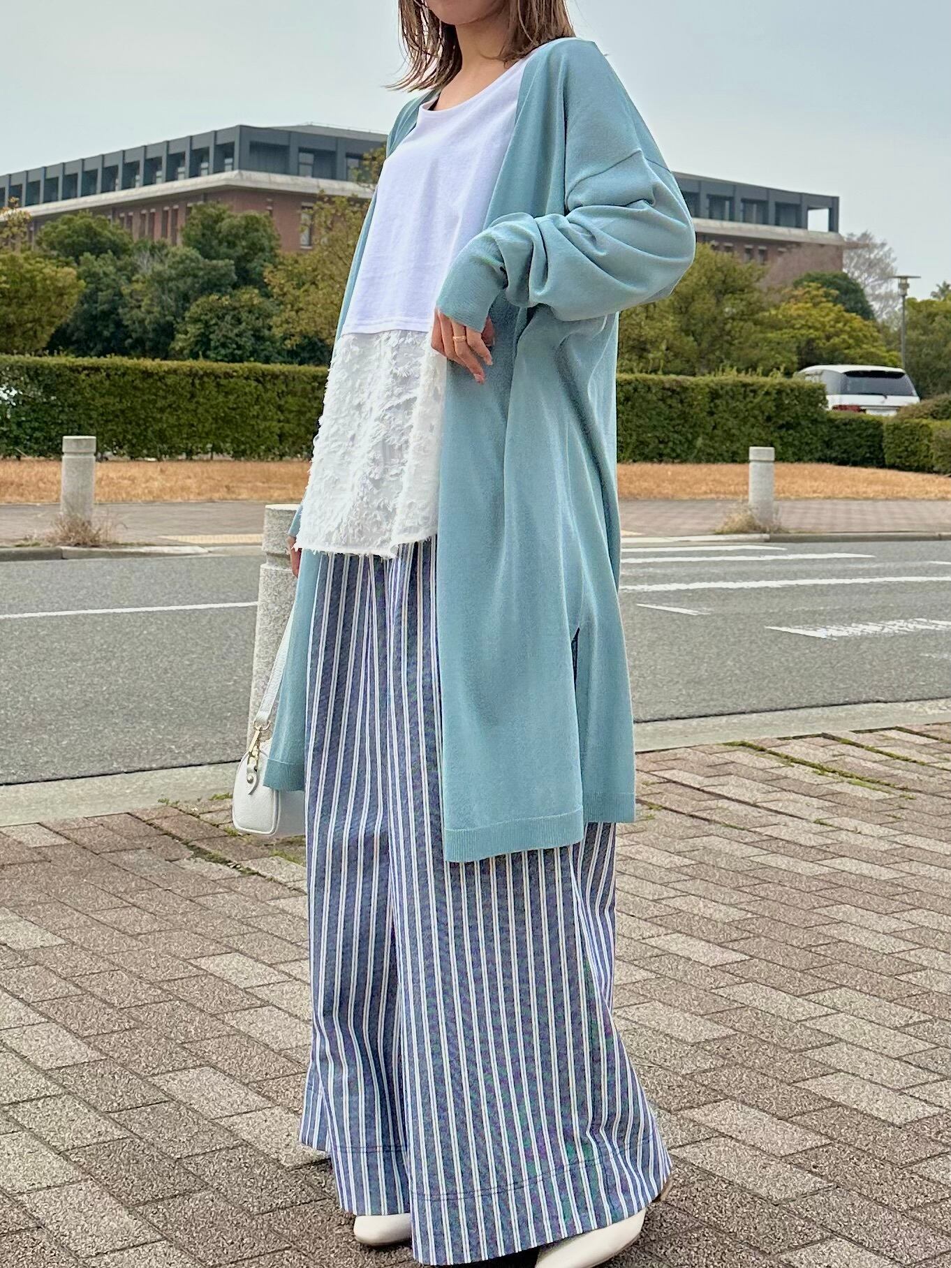 ○○○9286】先染めストライプワイドパンツ (8810-53016) | 9286