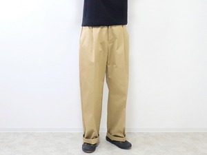 MANUAL ALPHABET / CHINO ONE TUCK BUGGY PANTS - KHAKIBEIGE　マニュアルアルファベット / チノ ワンタック バギーパンツ - カーキベージュ