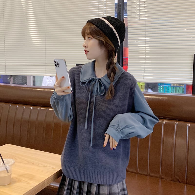 ニットレディーススプリングオータムルーズセーター ジャケット 春物 秋物 スーパーモール64263272296