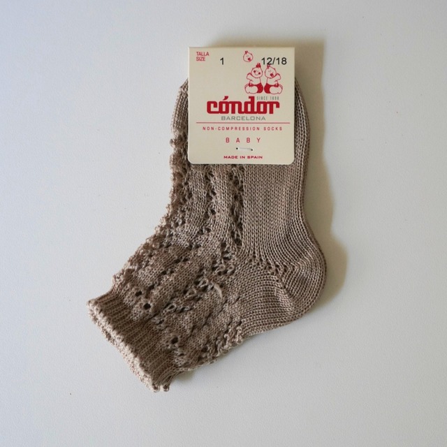 Condor / Perle cotton openwork socks  / 310 / size1-2