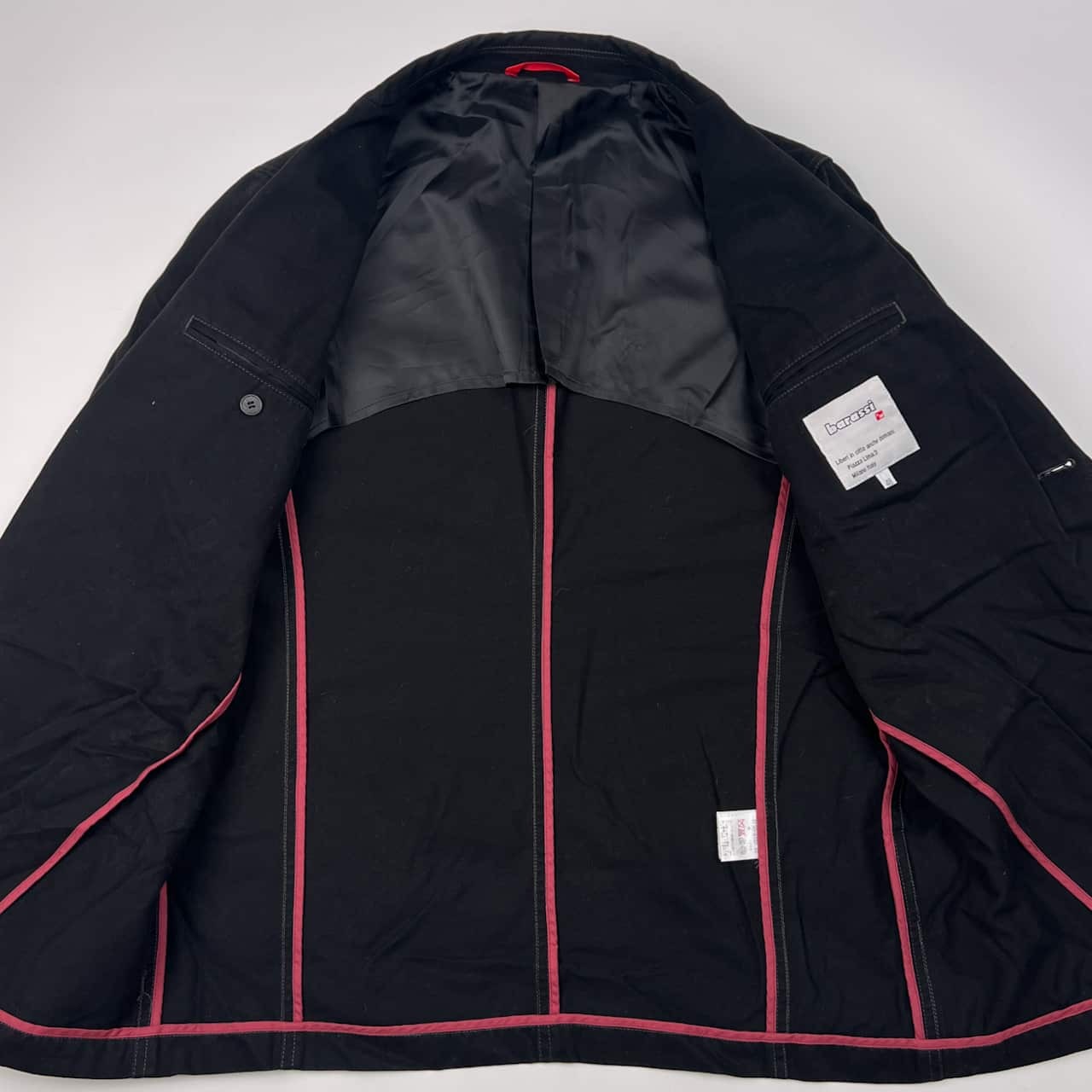 barassi バラシ 2B 背抜き テーラードジャケット 48/ブラック メンズ