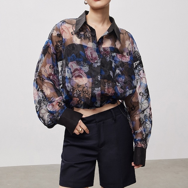 Floral Sheer Blouse KRE1651