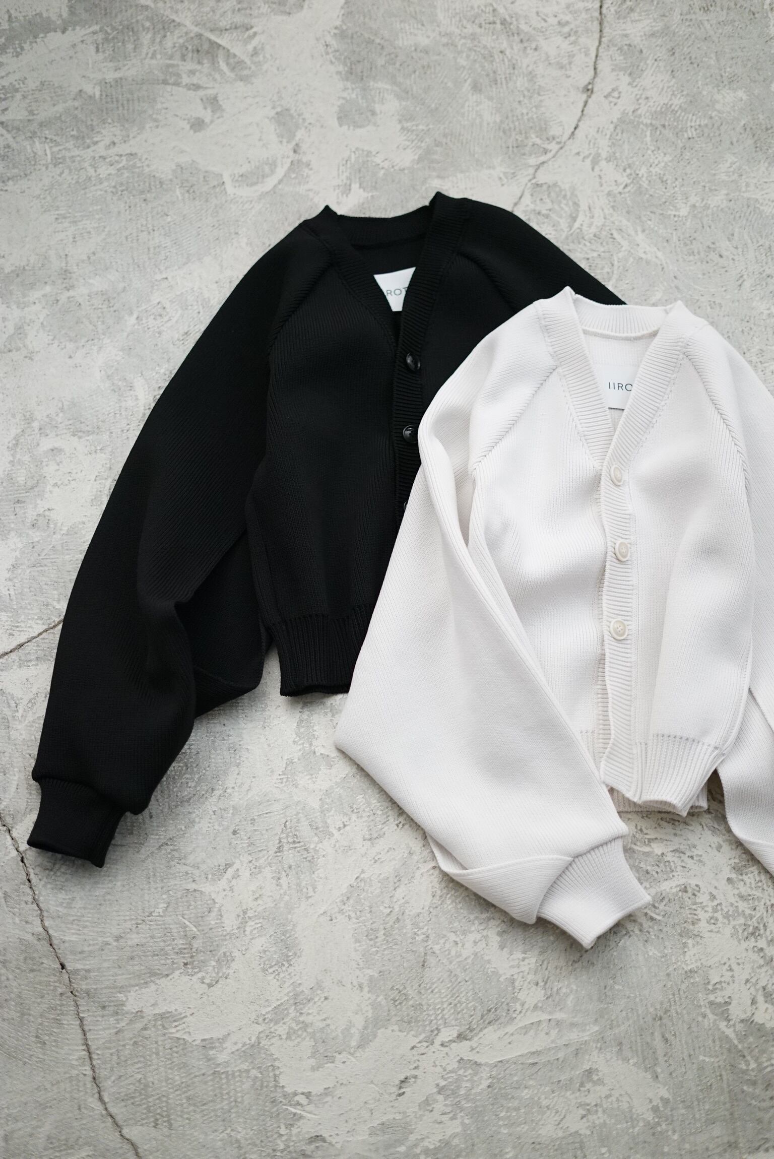 IIROT / High Strech Knit Cardigan（ Black / White ） | JUQUI Online