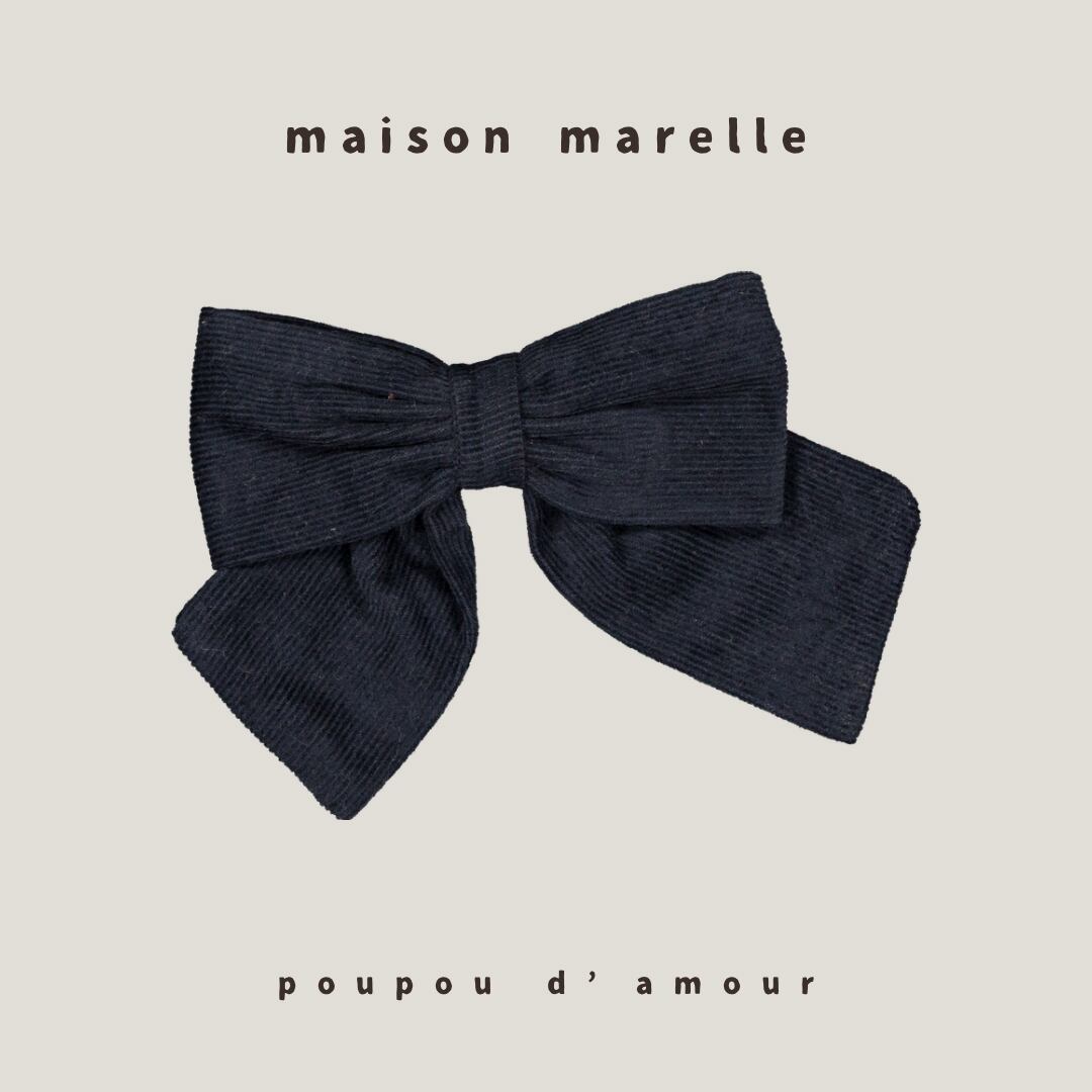 送料無料 【予約】maison marelle|HALLES navy velvet(11月上旬以降入荷予定)