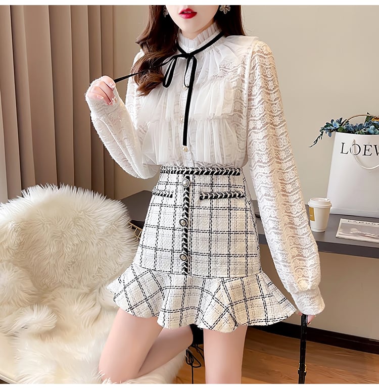 アプワイザ 大人可愛い ツイードスカート レーストップス 2点の通販 By Thanks 新作入荷 ご質問等お気軽に おまとめ割 プロフ必読 ラクマ アンデミュ