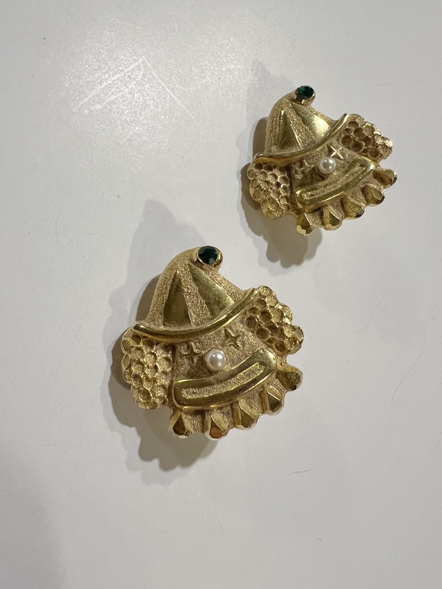 Vintage gold Pierrot earrings ( ヴィンテージ ゴールド ピエロ イヤリング )