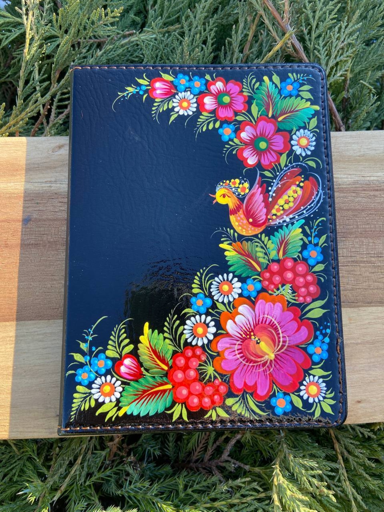 ペトリキフカ塗り　カバー付きノート （ティモシェンコ作）　ダイアリー - 1