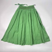 90s 上下 KENZO ケンゾー リネン混 半袖 ブラウス スカート M/グリーン レディース 希少レア ビンテージ