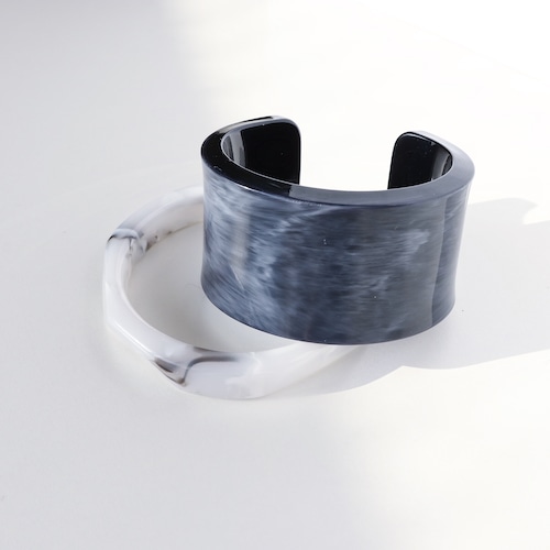 BRACELET || 【通常商品】 BANGLE SET (MONOTONE)  || 2 BRACELETS || WHITE×BLACK || FBA026