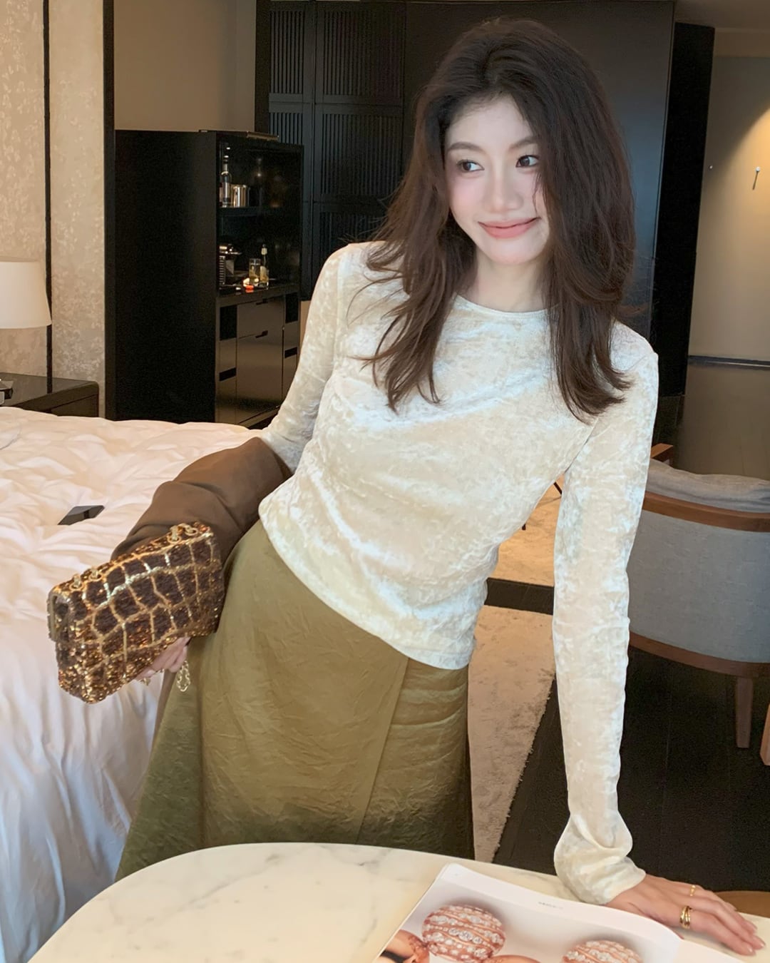 ベルスリーブベロアトップス A25030